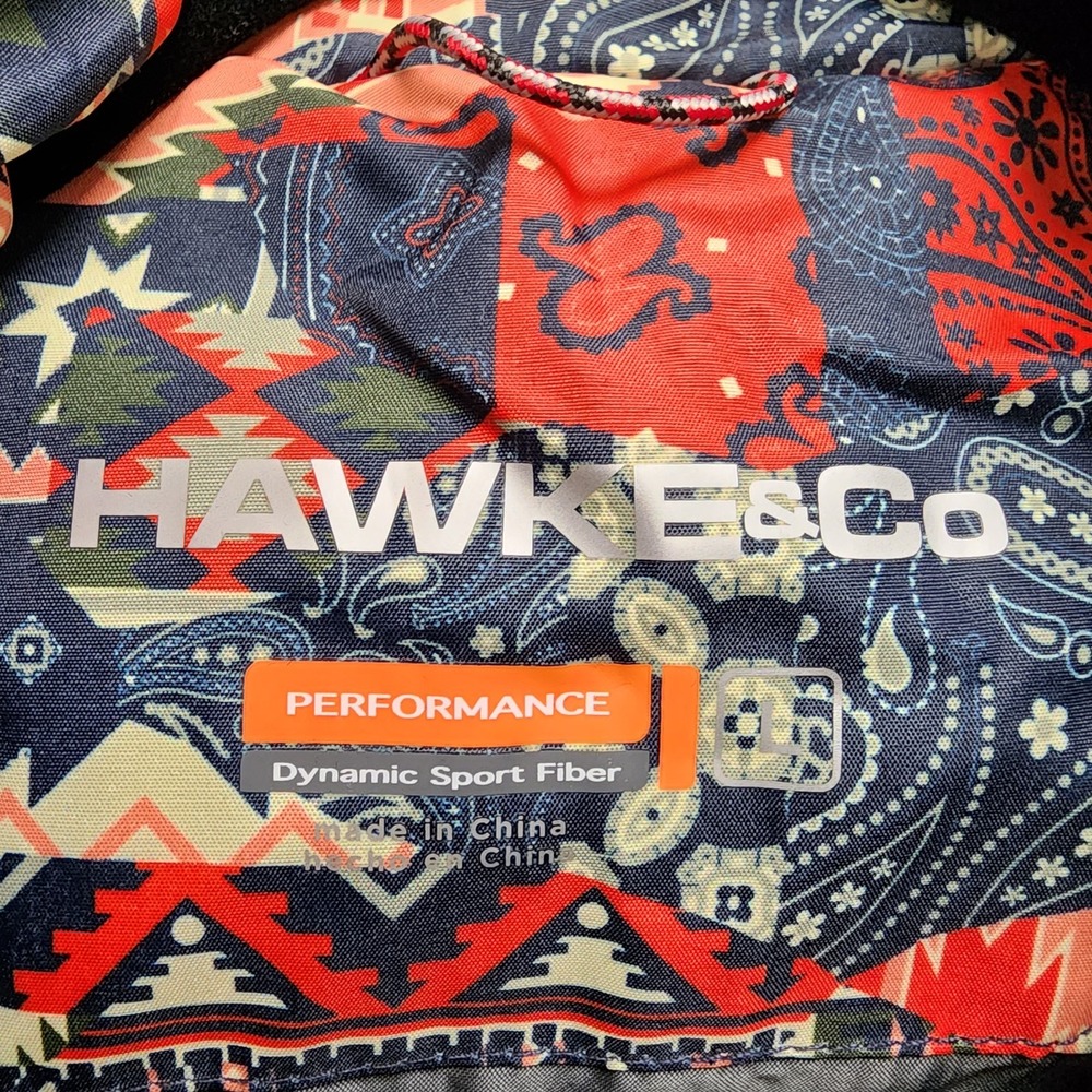 Hawke & Co Pro Performance Bandana Print Puffer Jacket Mens Large‎ Full Zip - Picture 5 of 10